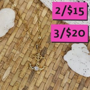 2/$15 NWT fashion anchor necklace nautical